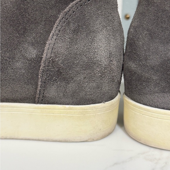 Steve Madden Wedgie Platform Sneakers Ankle Booties Gray Suede Size 6 - Picture 6 of 11
